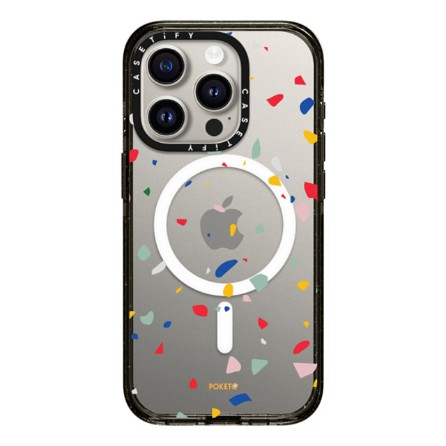 Poketo x CASETiFY iPhone 15 Pro Case Geometric,Abstract Black Impact Case MagSafe Compatible Colorful Granite by Poketo Mother's Day Poketo x CASETiFY iPhone 15 Pro Case Geometric,Abstract Black Impact Case MagSafe Compatible Colorful Granite by Poketo Mother's Day