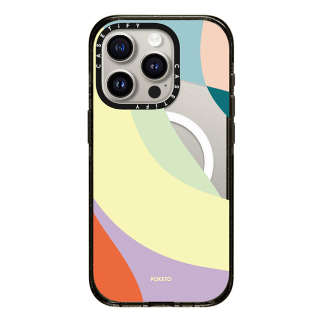 Poketo x CASETiFY iPhone 15 Pro ケース Geometric,Abstract ブラック インパクトケース MagSafe対応 Ripple by Poketo Back to School Poketo x CASETiFY iPhone 15 Pro ケース Geometric,Abstract ブラック インパクトケース MagSafe対応 Ripple by Poketo Back to School