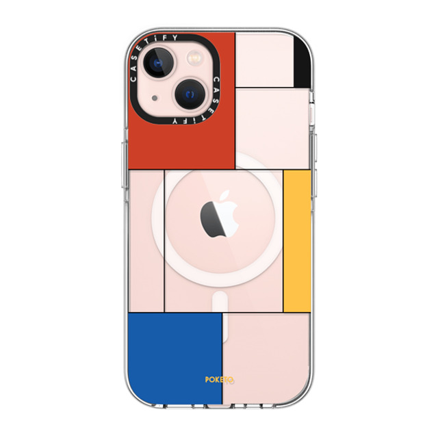 Poketo x CASETiFY iPhone 13 ケース クリア クリア ケース MagSafe対応 Mondrianesque by Poketo