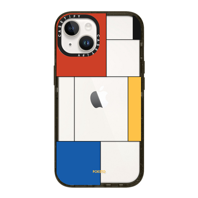 Poketo x CASETiFY iPhone 14 ケース ブラック インパクトケース Mondrianesque by Poketo