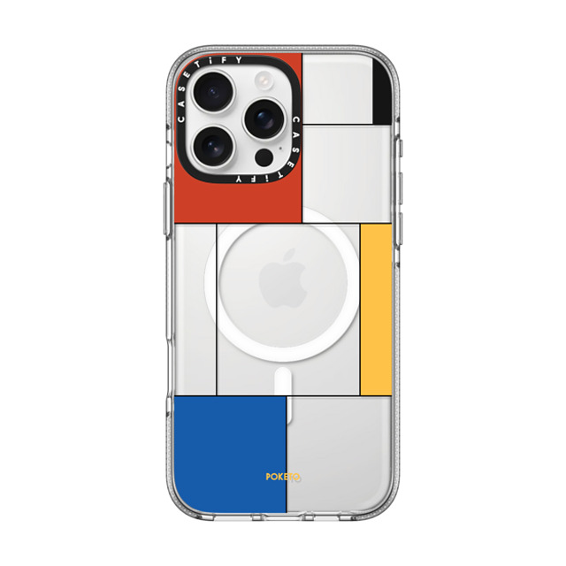 Poketo x CASETiFY iPhone 16 Pro Max ケース クリア クリア ケース MagSafe対応 Mondrianesque by Poketo