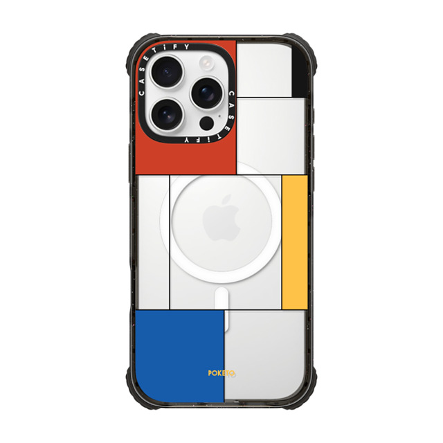 Poketo x CASETiFY iPhone 16 Pro Max Case Black ウルトラ インパクトケース MagSafe 対応 Mondrianesque by Poketo Poketo x CASETiFY iPhone 16 Pro Max Case Black ウルトラ インパクトケース MagSafe 対応 Mondrianesque by Poketo