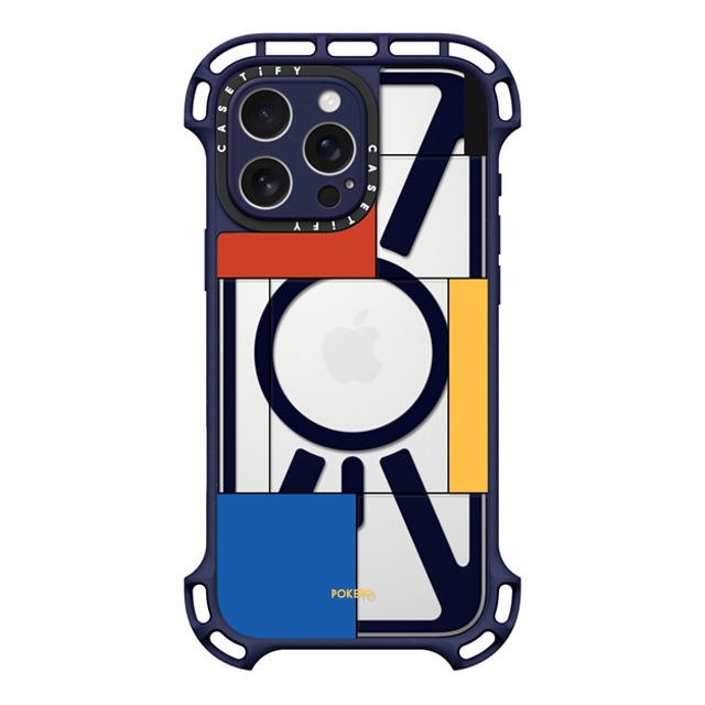 Poketo x CASETiFY iPhone 16 Pro Max Case インディゴ ウルトラ バウンスケース MagSafe対応 Mondrianesque by Poketo Poketo x CASETiFY iPhone 16 Pro Max Case インディゴ ウルトラ バウンスケース MagSafe対応 Mondrianesque by Poketo