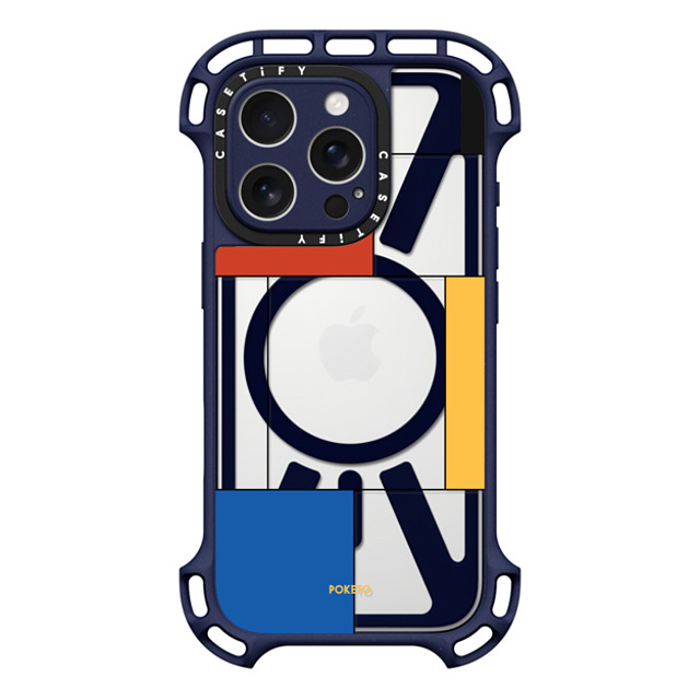 Poketo x CASETiFY iPhone 16 Pro Case インディゴ ウルトラ バウンスケース MagSafe対応 Mondrianesque by Poketo Poketo x CASETiFY iPhone 16 Pro Case インディゴ ウルトラ バウンスケース MagSafe対応 Mondrianesque by Poketo