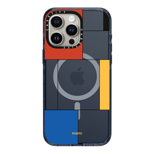 Poketo x CASETiFY iPhone 15 Pro Max ケース Checkered,Geometric Classic Blue インパクトケース MagSafe対応 Mondrianesque by Poketo Back to School Poketo x CASETiFY iPhone 15 Pro Max ケース Checkered,Geometric Classic Blue インパクトケース MagSafe対応 Mondrianesque by Poketo Back to School