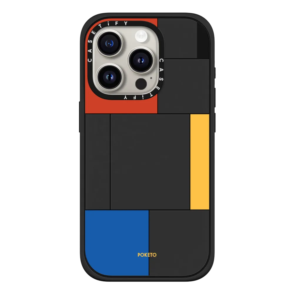 Impact iPhone 15 Pro Case MagSafe Compatible - Mondrianesque by Poketo