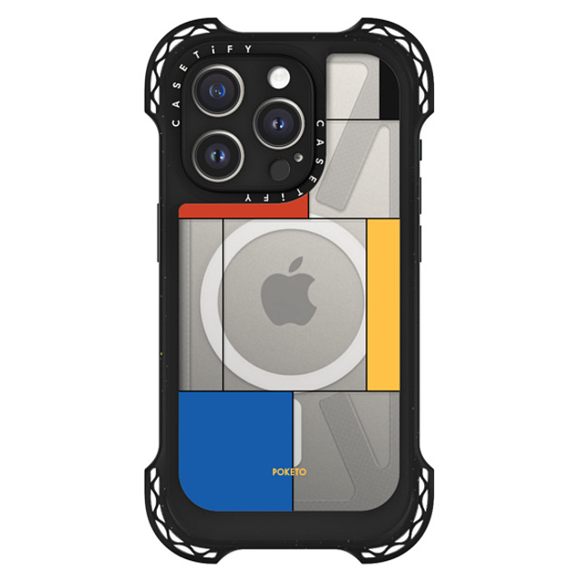 Poketo x CASETiFY iPhone 15 Pro ケース Checkered,Geometric ブラック ウルトラ バウンスケース MagSafe対応 Mondrianesque by Poketo Back to School Poketo x CASETiFY iPhone 15 Pro ケース Checkered,Geometric ブラック ウルトラ バウンスケース MagSafe対応 Mondrianesque by Poketo Back to School