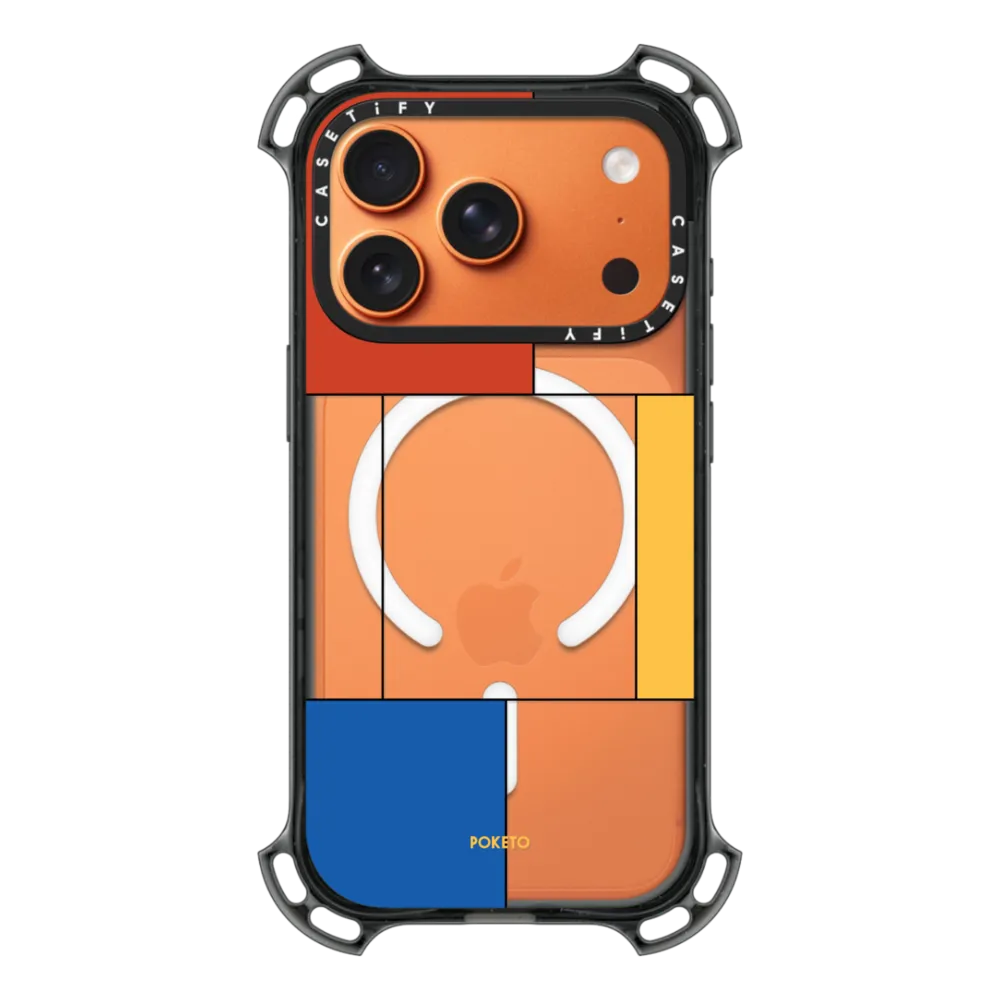 Bounce iPhone 17 Pro Case MagSafe Compatible - Mondrianesque by Poketo