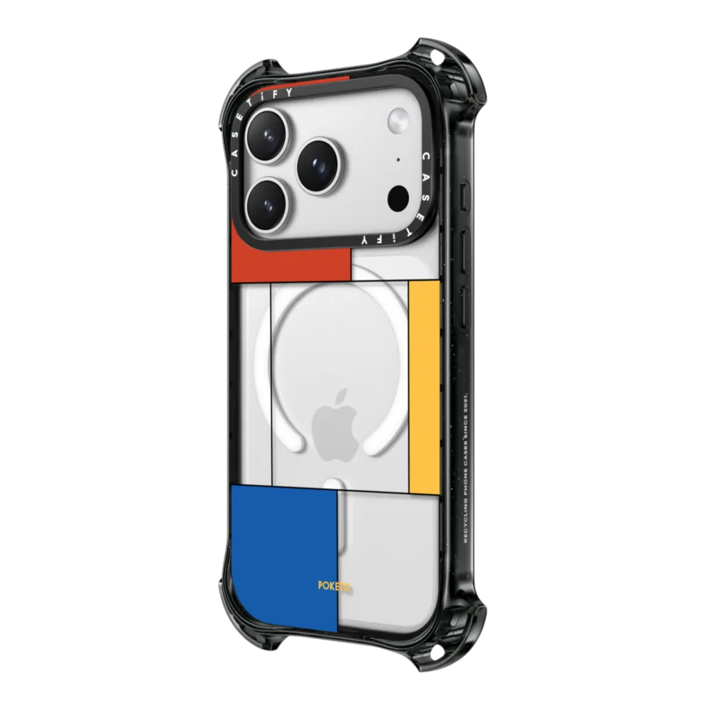 Bounce iPhone 17 Pro Max Case MagSafe Compatible - Mondrianesque by Poketo