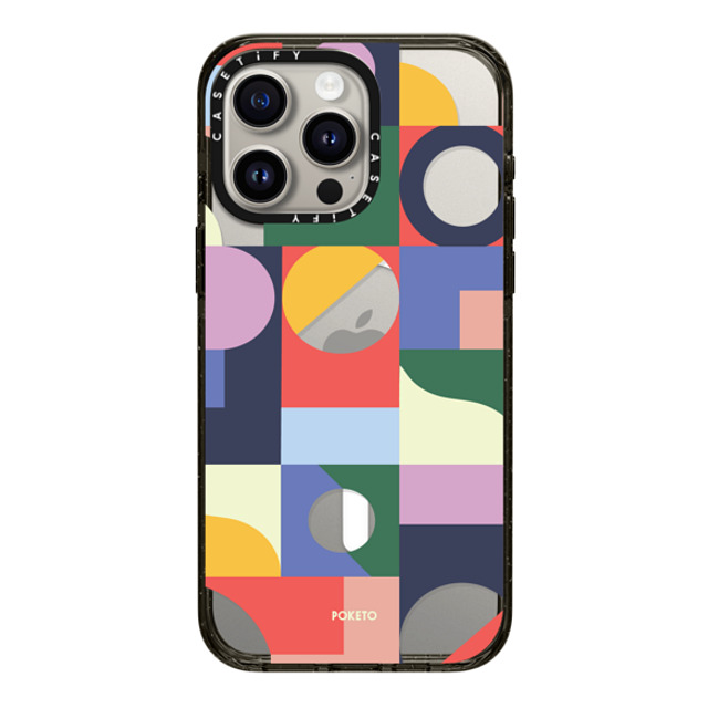 Poketo x CASETiFY iPhone 15 Pro Max Case Geometric,Abstract Black Impact Case MagSafe Compatible Geometric by Poketo Back to School Poketo x CASETiFY iPhone 15 Pro Max Case Geometric,Abstract Black Impact Case MagSafe Compatible Geometric by Poketo Back to School