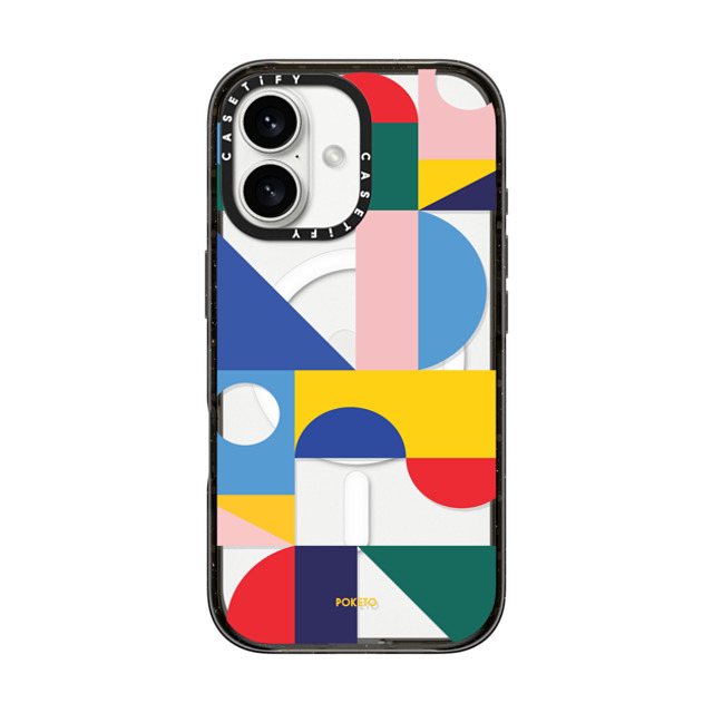 Poketo x CASETiFY iPhone 16 Case Geometric,Abstract Black Impact Case MagSafe Compatible PING PONG BY POKETO Father's Day Poketo x CASETiFY iPhone 16 Case Geometric,Abstract Black Impact Case MagSafe Compatible PING PONG BY POKETO Father's Day