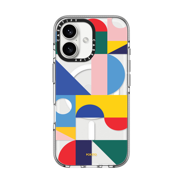 Poketo x CASETiFY iPhone 16 Case Geometric,Abstract Clear Clear Case MagSafe Compatible PING PONG BY POKETO Mother's Day Poketo x CASETiFY iPhone 16 Case Geometric,Abstract Clear Clear Case MagSafe Compatible PING PONG BY POKETO Mother's Day