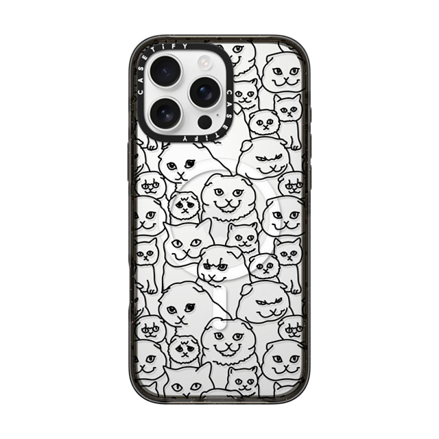 Huebucket x CASETiFY iPhone 16 Pro Max Case Cat,Animal Black Impact Case MagSafe Compatible Oh Scottish Fold Back to School Huebucket x CASETiFY iPhone 16 Pro Max Case Cat,Animal Black Impact Case MagSafe Compatible Oh Scottish Fold Back to School