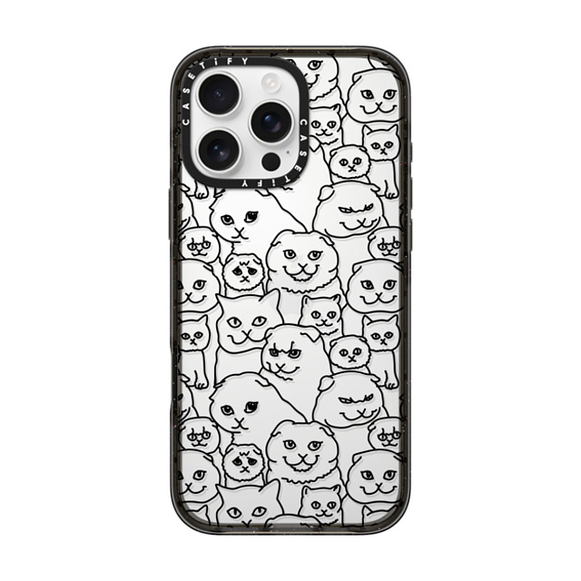 Huebucket x CASETiFY iPhone 16 Pro Max Case Cat,Animal Black インパクトケース Oh Scottish Fold Back to School Huebucket x CASETiFY iPhone 16 Pro Max Case Cat,Animal Black インパクトケース Oh Scottish Fold Back to School