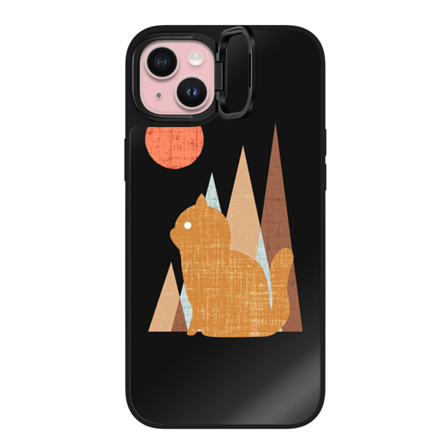 Huebucket x CASETiFY iPhone 15 Plus Case Black on Black ミラー リングスタンドケース MagSafe対応 Waiting for you Persian Cat Mother's Day Huebucket x CASETiFY iPhone 15 Plus Case Black on Black ミラー リングスタンドケース MagSafe対応 Waiting for you Persian Cat Mother's Day