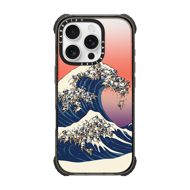Huebucket x CASETiFY iPhone 16 Pro Case Cartoon,Nature Black ウルトラ インパクトケース MagSafe 対応 The Great Wave of Pug Father's Day Huebucket x CASETiFY iPhone 16 Pro Case Cartoon,Nature Black ウルトラ インパクトケース MagSafe 対応 The Great Wave of Pug Father's Day