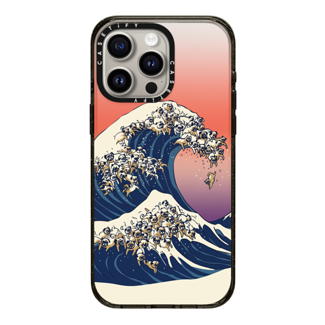 Huebucket x CASETiFY iPhone 15 Pro Max Case Cartoon,Nature Black Impact Case MagSafe Compatible The Great Wave of Pug Mother's Day Huebucket x CASETiFY iPhone 15 Pro Max Case Cartoon,Nature Black Impact Case MagSafe Compatible The Great Wave of Pug Mother's Day