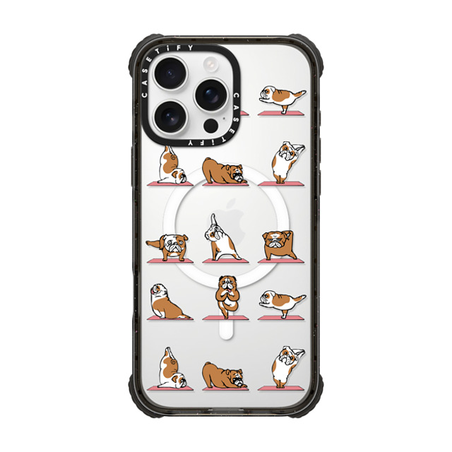 Huebucket x CASETiFY iPhone 16 Pro Max ケース Dog,Yoga ブラック ウルトラ インパクトケース MagSafe 対応 English Bulldog Yoga 2 Father's Day Huebucket x CASETiFY iPhone 16 Pro Max ケース Dog,Yoga ブラック ウルトラ インパクトケース MagSafe 対応 English Bulldog Yoga 2 Father's Day