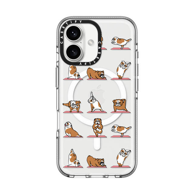Huebucket x CASETiFY iPhone 16 ケース Dog,Yoga クリア クリア ケース MagSafe対応 English Bulldog Yoga 2 Father's Day Huebucket x CASETiFY iPhone 16 ケース Dog,Yoga クリア クリア ケース MagSafe対応 English Bulldog Yoga 2 Father's Day