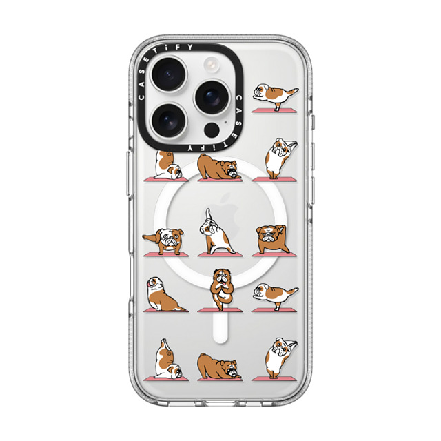 Huebucket x CASETiFY iPhone 16 Pro ケース Dog,Yoga クリア クリア ケース MagSafe対応 English Bulldog Yoga 2 Father's Day Huebucket x CASETiFY iPhone 16 Pro ケース Dog,Yoga クリア クリア ケース MagSafe対応 English Bulldog Yoga 2 Father's Day
