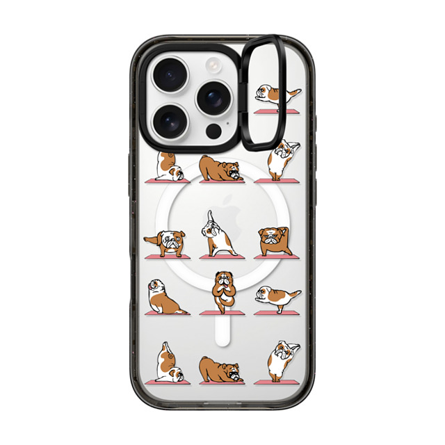 Huebucket x CASETiFY iPhone 16 Pro Case Dog,Yoga Black インパクトリングスタンドケース MagSafe対応 English Bulldog Yoga 2 Father's Day Huebucket x CASETiFY iPhone 16 Pro Case Dog,Yoga Black インパクトリングスタンドケース MagSafe対応 English Bulldog Yoga 2 Father's Day