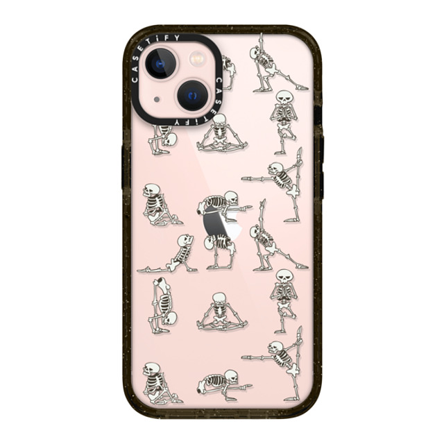 Huebucket x CASETiFY iPhone 13 ケース ブラック インパクトケース Skeleton Yoga