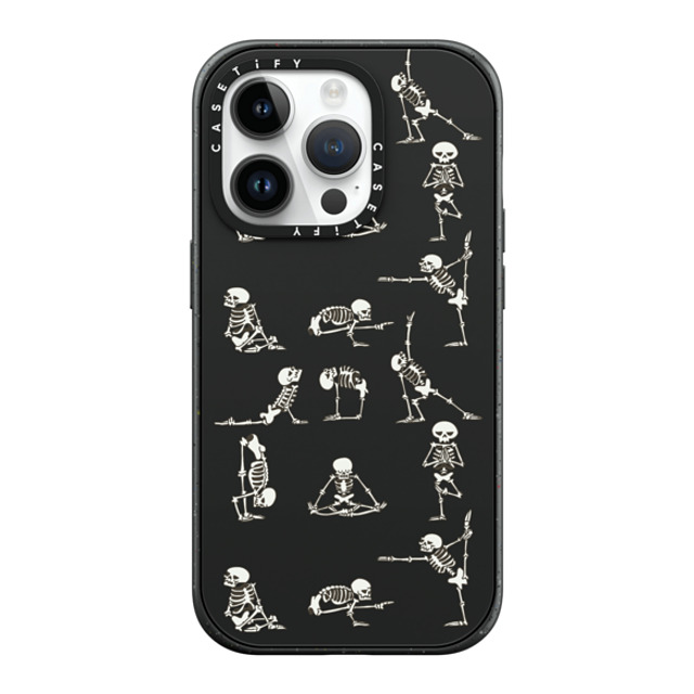 Huebucket x CASETiFY iPhone 14 Pro ケース マットブラック インパクトケース MagSafe対応 Skeleton Yoga