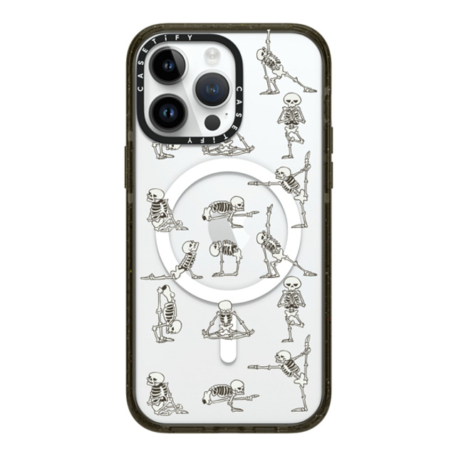 Huebucket x CASETiFY iPhone 14 Pro Max ケース ブラック インパクトケース MagSafe対応 Skeleton Yoga