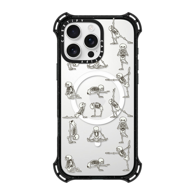 Huebucket x CASETiFY iPhone 16 Pro Max ケース ブラック バウンスケース Skeleton Yoga