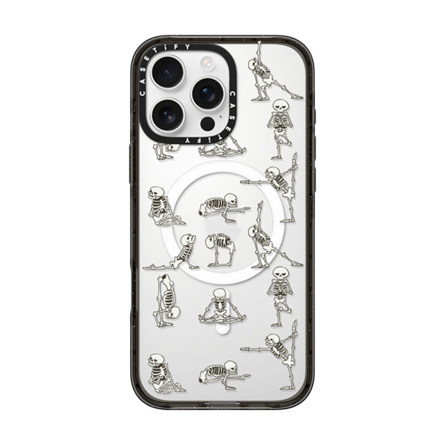 Huebucket x CASETiFY iPhone 16 Pro Max ケース ブラック インパクトケース MagSafe対応 Skeleton Yoga