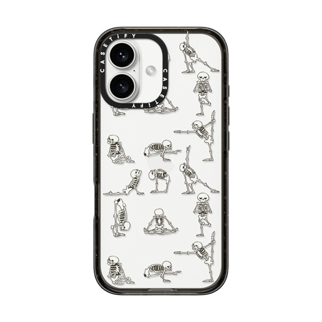 Huebucket x CASETiFY iPhone 16 ケース ブラック インパクトケース Skeleton Yoga