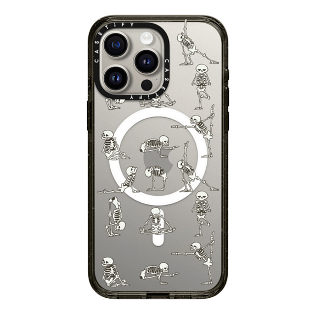 Huebucket x CASETiFY iPhone 15 Pro Max ケース ブラック インパクトケース MagSafe対応 Skeleton Yoga