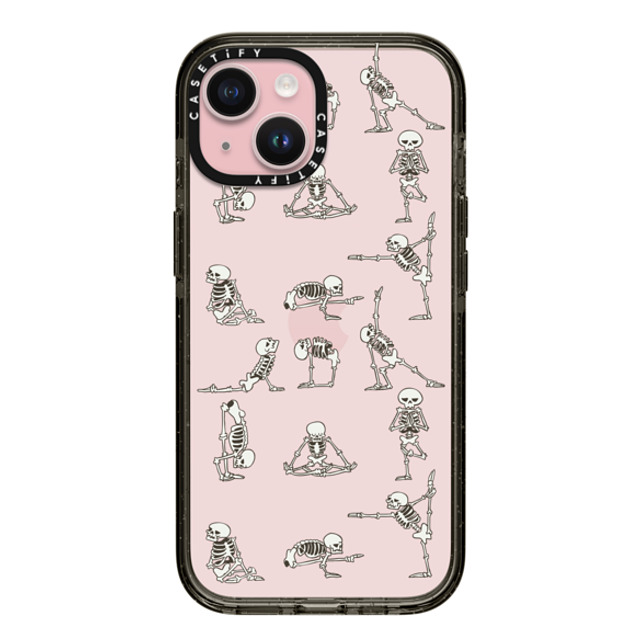 Huebucket x CASETiFY iPhone 15 ケース ブラック インパクトケース Skeleton Yoga