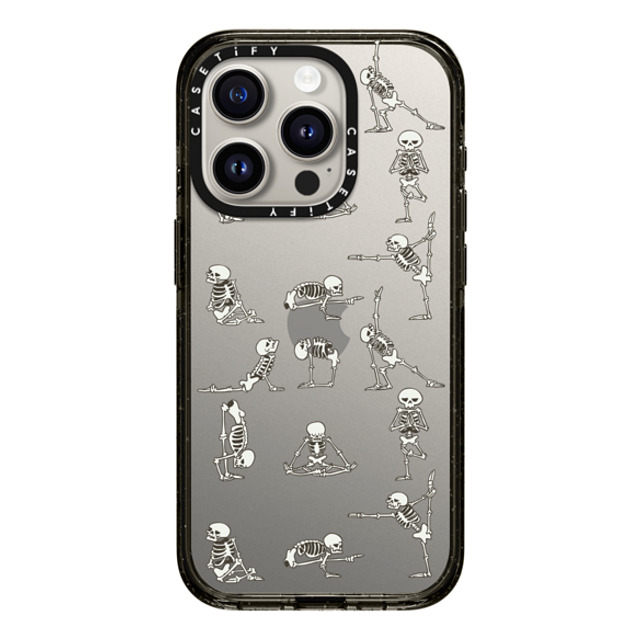 Huebucket x CASETiFY iPhone 15 Pro ケース ブラック インパクトケース Skeleton Yoga