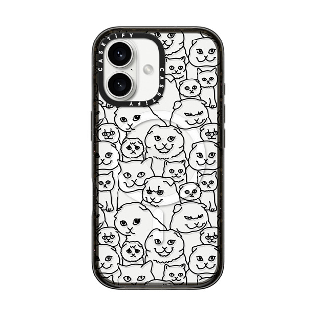 Huebucket x CASETiFY iPhone 16 Case Cat,Animal Black Impact Case MagSafe Compatible Oh Scottish Fold Back to School Huebucket x CASETiFY iPhone 16 Case Cat,Animal Black Impact Case MagSafe Compatible Oh Scottish Fold Back to School