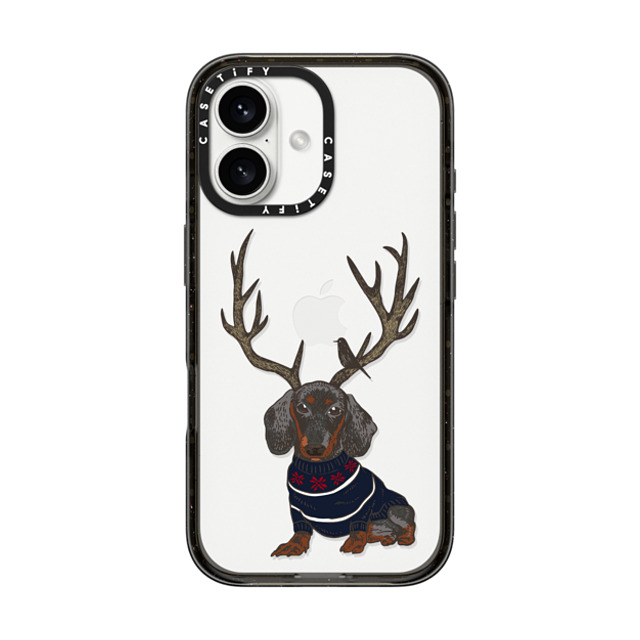 Huebucket x CASETiFY iPhone 16 Case Dog,Animal Black Impact Case Deer Dachshund Back to School Huebucket x CASETiFY iPhone 16 Case Dog,Animal Black Impact Case Deer Dachshund Back to School