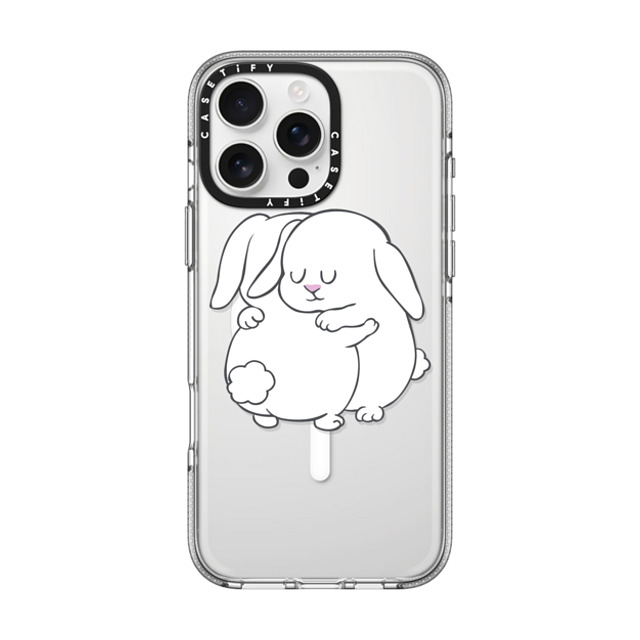 Huebucket x CASETiFY iPhone 16 Pro Max ケース クリア クリア ケース MagSafe対応 Bunnies Hugs Back to School Huebucket x CASETiFY iPhone 16 Pro Max ケース クリア クリア ケース MagSafe対応 Bunnies Hugs Back to School