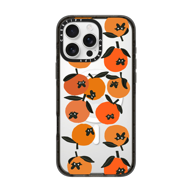 Huebucket x CASETiFY iPhone 16 Pro Max Case Black Impact Case MagSafe Compatible Oranges and Pugs Back to School Huebucket x CASETiFY iPhone 16 Pro Max Case Black Impact Case MagSafe Compatible Oranges and Pugs Back to School