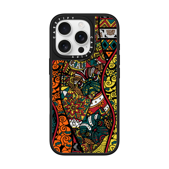 Huebucket x CASETiFY iPhone 16 Pro ケース Dragon Silver on Black ミラーケース MagSafe対応 ETHNIC PUG Father's Day Huebucket x CASETiFY iPhone 16 Pro ケース Dragon Silver on Black ミラーケース MagSafe対応 ETHNIC PUG Father's Day
