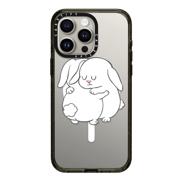 Huebucket x CASETiFY iPhone 15 Pro Max ケース ブラック インパクトケース MagSafe対応 Bunnies Hugs Back to School Huebucket x CASETiFY iPhone 15 Pro Max ケース ブラック インパクトケース MagSafe対応 Bunnies Hugs Back to School
