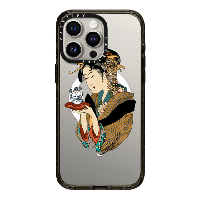 Huebucket x CASETiFY iPhone 15 Pro Max Case Black Impact Case MagSafe Compatible Tea Time with Persian Cat Mother's Day Huebucket x CASETiFY iPhone 15 Pro Max Case Black Impact Case MagSafe Compatible Tea Time with Persian Cat Mother's Day