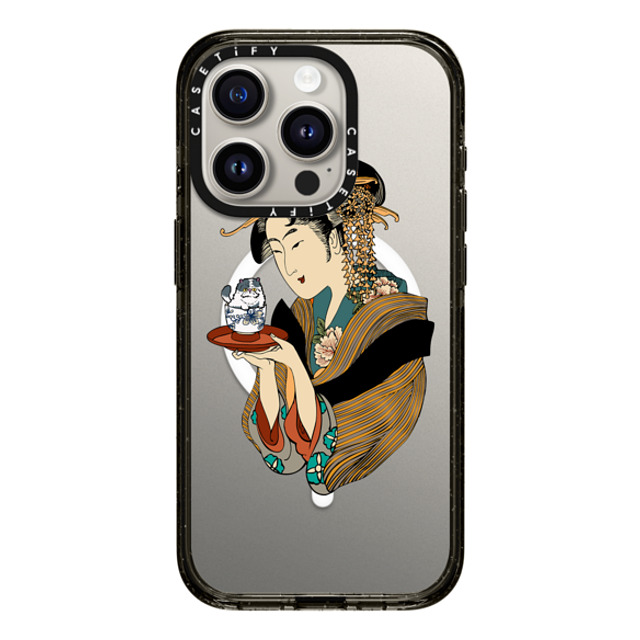 Huebucket x CASETiFY iPhone 15 Pro Case Black Impact Case MagSafe Compatible Tea Time with Persian Cat Mother's Day Huebucket x CASETiFY iPhone 15 Pro Case Black Impact Case MagSafe Compatible Tea Time with Persian Cat Mother's Day
