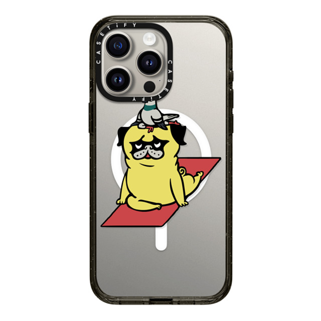 Huebucket x CASETiFY iPhone 15 Pro Max Case Black Impact Case MagSafe Compatible Pigeon and Pug Yoga Back to School Huebucket x CASETiFY iPhone 15 Pro Max Case Black Impact Case MagSafe Compatible Pigeon and Pug Yoga Back to School