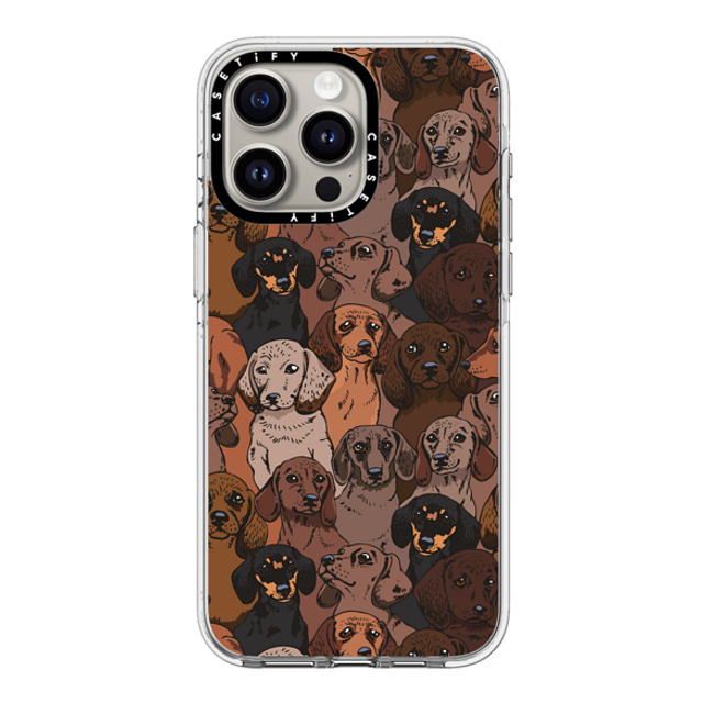 Huebucket x CASETiFY iPhone 15 Pro Max ケース クリア クリア ケース MagSafe対応 Social Dachshunds