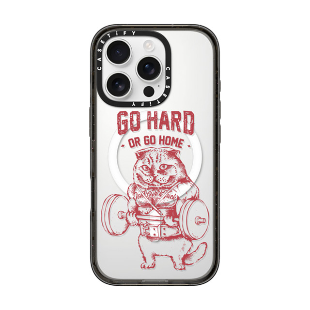 Huebucket x CASETiFY iPhone 16 Pro Case Cat,Animal Black Impact Case MagSafe Compatible Go Hard or Go Home Scottish Fold Back to School Huebucket x CASETiFY iPhone 16 Pro Case Cat,Animal Black Impact Case MagSafe Compatible Go Hard or Go Home Scottish Fold Back to School