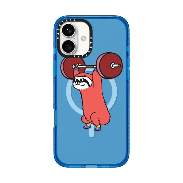 Huebucket x CASETiFY iPhone 16 Plus Case スカイブルー Impact Case MagSafe Compatible The snatch weightlifting Sloth Huebucket x CASETiFY iPhone 16 Plus Case スカイブルー Impact Case MagSafe Compatible The snatch weightlifting Sloth