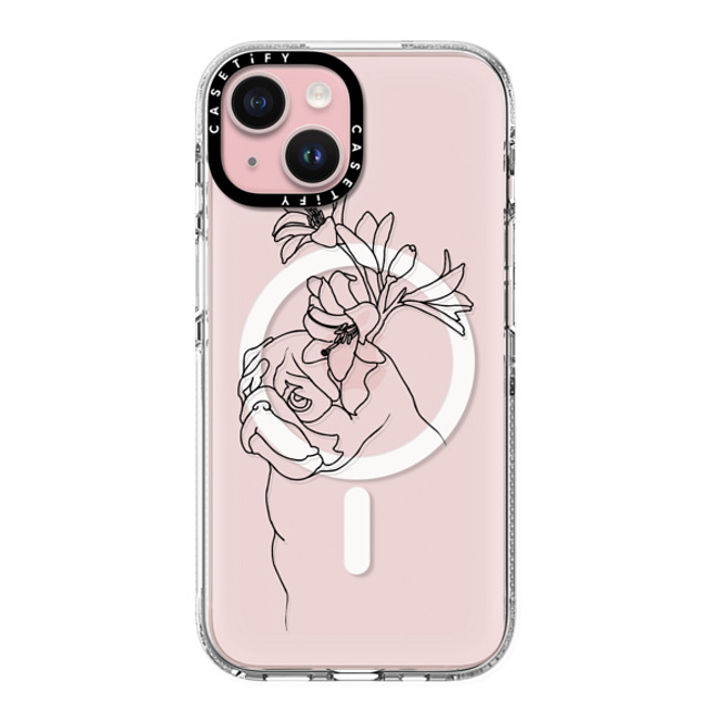 Huebucket x CASETiFY iPhone 15 ケース クリア クリア ケース MagSafe対応 Pug with Flower Father's Day Huebucket x CASETiFY iPhone 15 ケース クリア クリア ケース MagSafe対応 Pug with Flower Father's Day