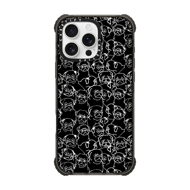 Huebucket x CASETiFY iPhone 16 Pro Max ケース ブラック ウルトラ インパクトケース MagSafe 対応 Oh Black Pugs Father's Day Huebucket x CASETiFY iPhone 16 Pro Max ケース ブラック ウルトラ インパクトケース MagSafe 対応 Oh Black Pugs Father's Day