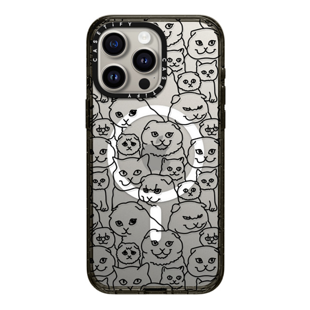 Huebucket x CASETiFY iPhone 15 Pro Max Case Cat,Animal Black Impact Case MagSafe Compatible Oh Scottish Fold Back to School Huebucket x CASETiFY iPhone 15 Pro Max Case Cat,Animal Black Impact Case MagSafe Compatible Oh Scottish Fold Back to School