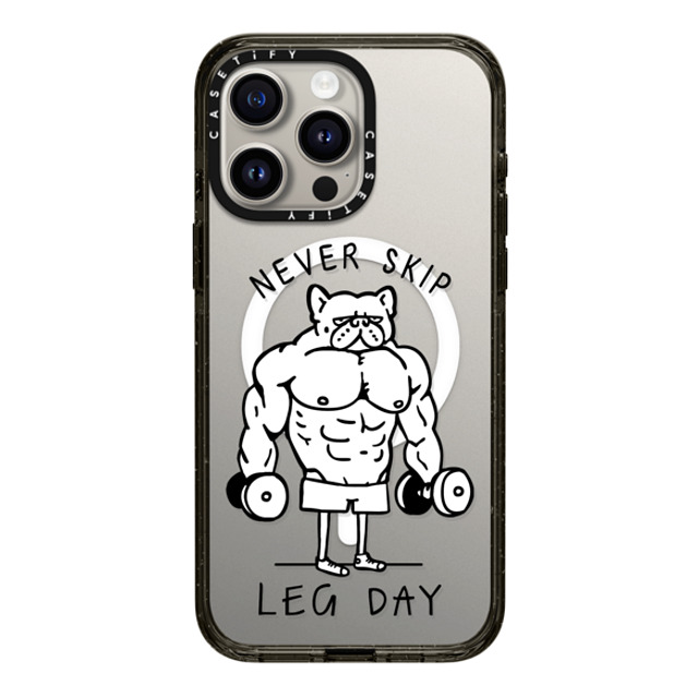 Huebucket x CASETiFY iPhone 15 Pro Max ケース Dog,Animal ブラック インパクトケース MagSafe対応 Never Skip Leg Day Frenchie Back to School Huebucket x CASETiFY iPhone 15 Pro Max ケース Dog,Animal ブラック インパクトケース MagSafe対応 Never Skip Leg Day Frenchie Back to School
